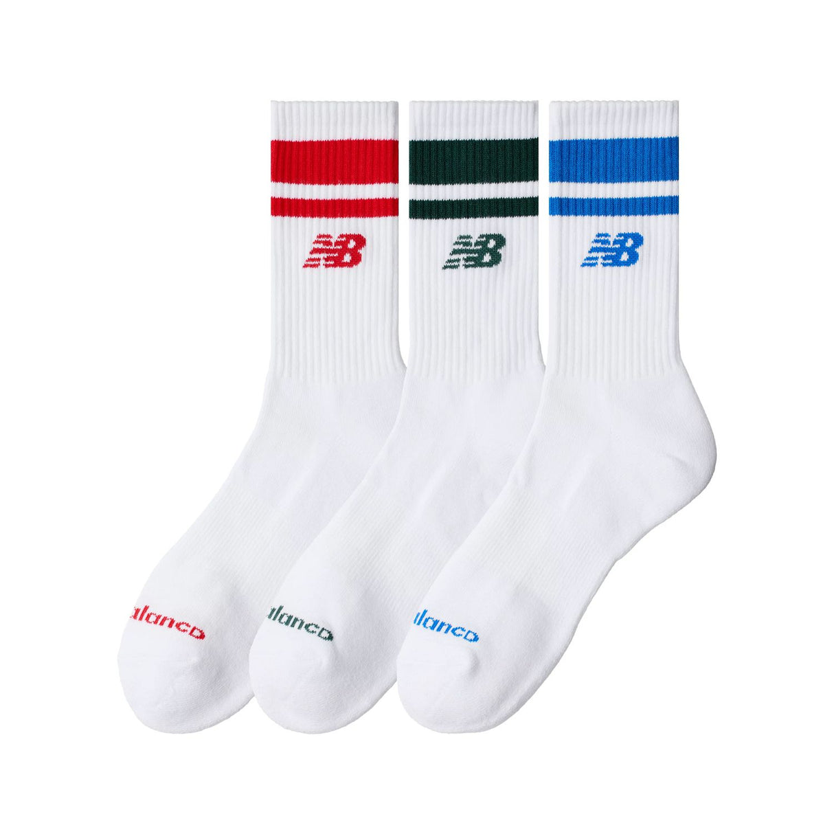 New Balance Everyday Stripe Midcalf 3 Pair-2