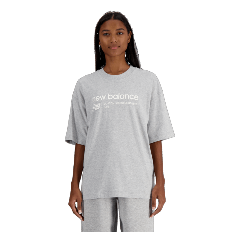 New Balance Women's Linear Heritage Jersey Oversized T-Shirt-2