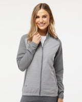 adidas Women's Heather Block Full-Zip Windbreaker