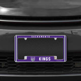 Rico Industries NBA  Sacramento Kings Classic 12" x 6" Chrome License Plate Frame-1