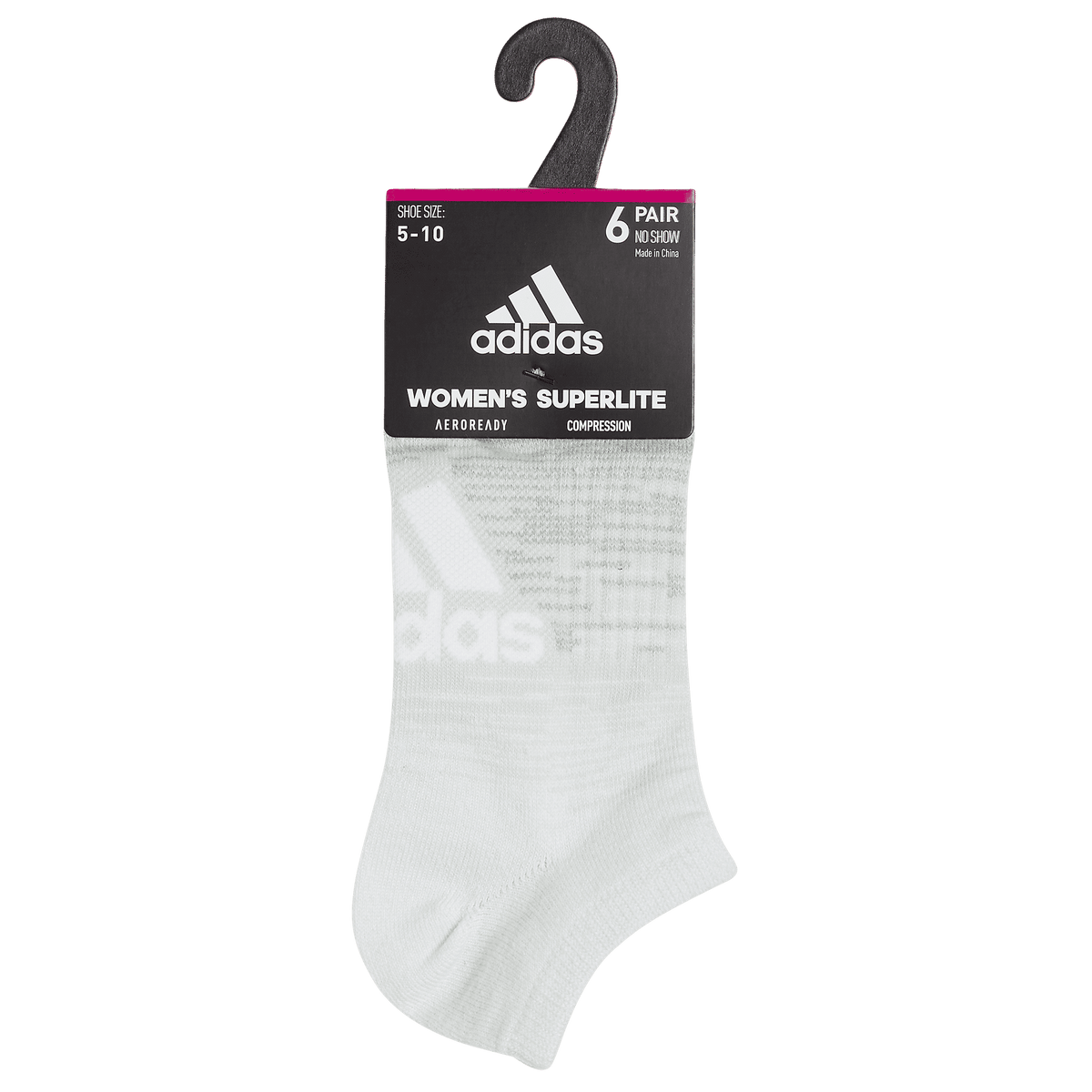 adidas Women's Superlite Badge of Sport 2 6-Pack No Show-7