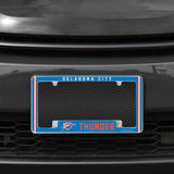 Rico Industries NBA  Oklahoma City Thunder Classic 12" x 6" Chrome License Plate Frame-1