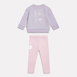 New Balance Infant & Toddler Script Graphic Crew & Leggings Set-2