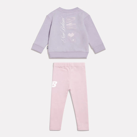 New Balance Infant & Toddler Script Graphic Crew & Leggings Set-2