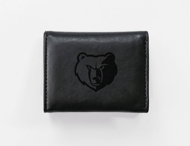 Rico Industries NBA  Memphis Grizzlies  Laser Engraved Faux Leather Trifold Wallet-1