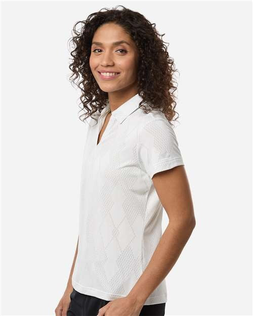 adidas Women's Textured Jacquard Polo-4