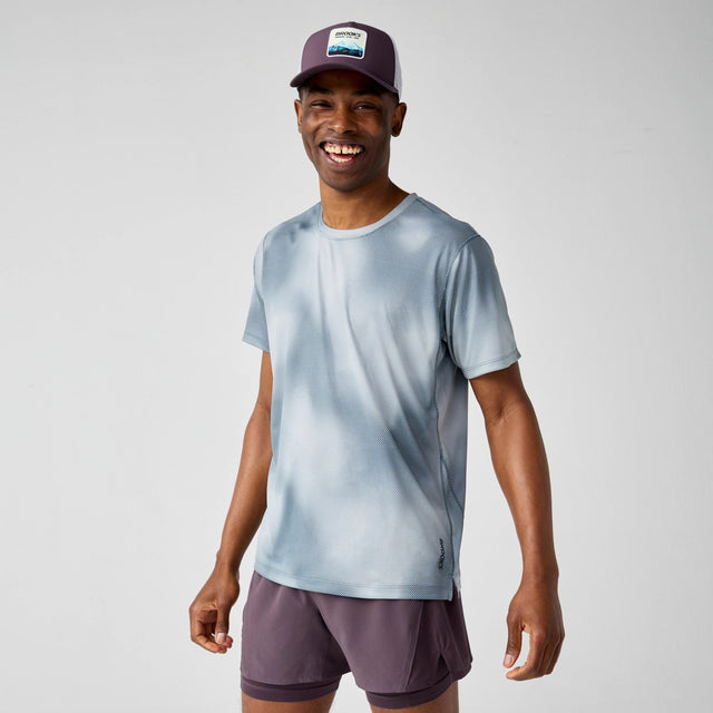 Brooks Men's Dash Short Sleeve Top Printed-1