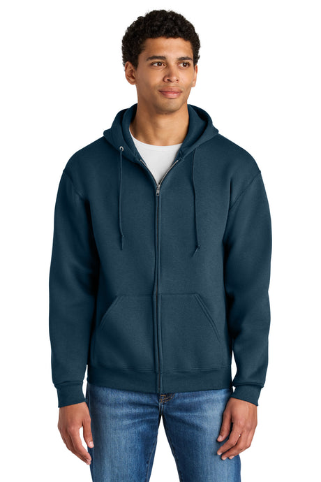 Jerzees Men's Rugged   Full-Zip Hooded Sweatshirt Z12M