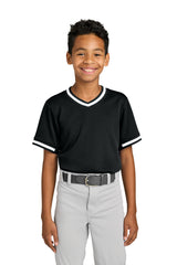 Sport-Tek Youth   Tough Mesh V-Neck Baseball Jersey YST221