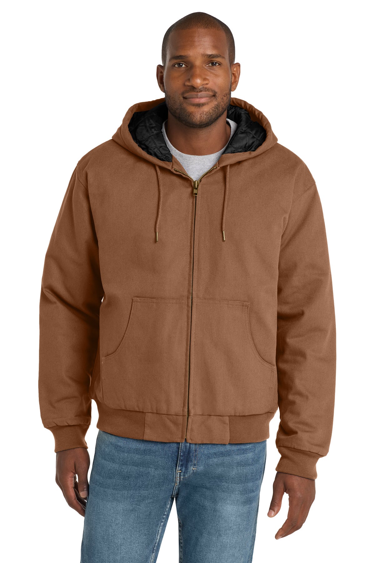 CornerStone Men's   Duck Cloth Hooded Work Jacket