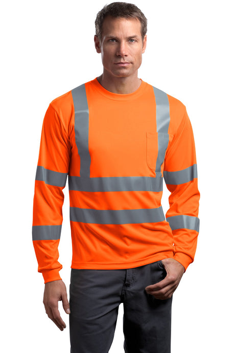 CornerStone Men's   ANSI 107 Class 3 Long Sleeve Snag-Resistant Reflective T-Shirt