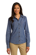 Port Authority Women's   Patch Pockets Denim Shirt