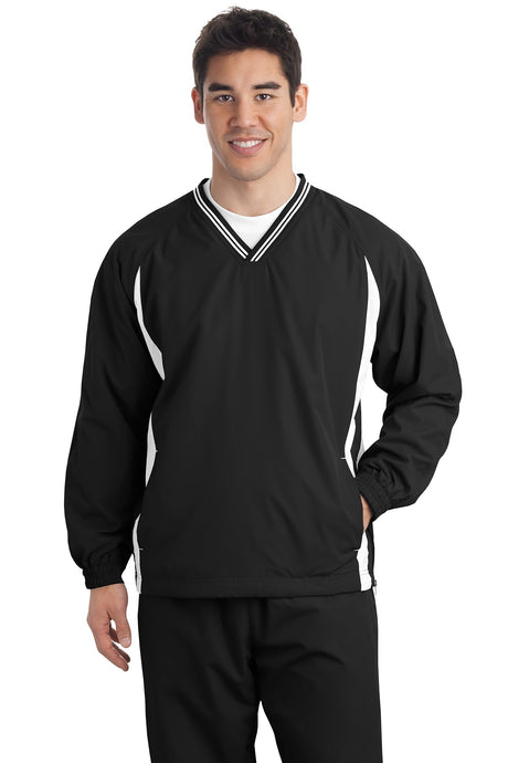 Sport-Tek Men's   Tall Tipped V-Neck Raglan Wind Shirt