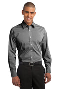 Port Authority Men's   Fine Stripe Stretch Poplin Shirt