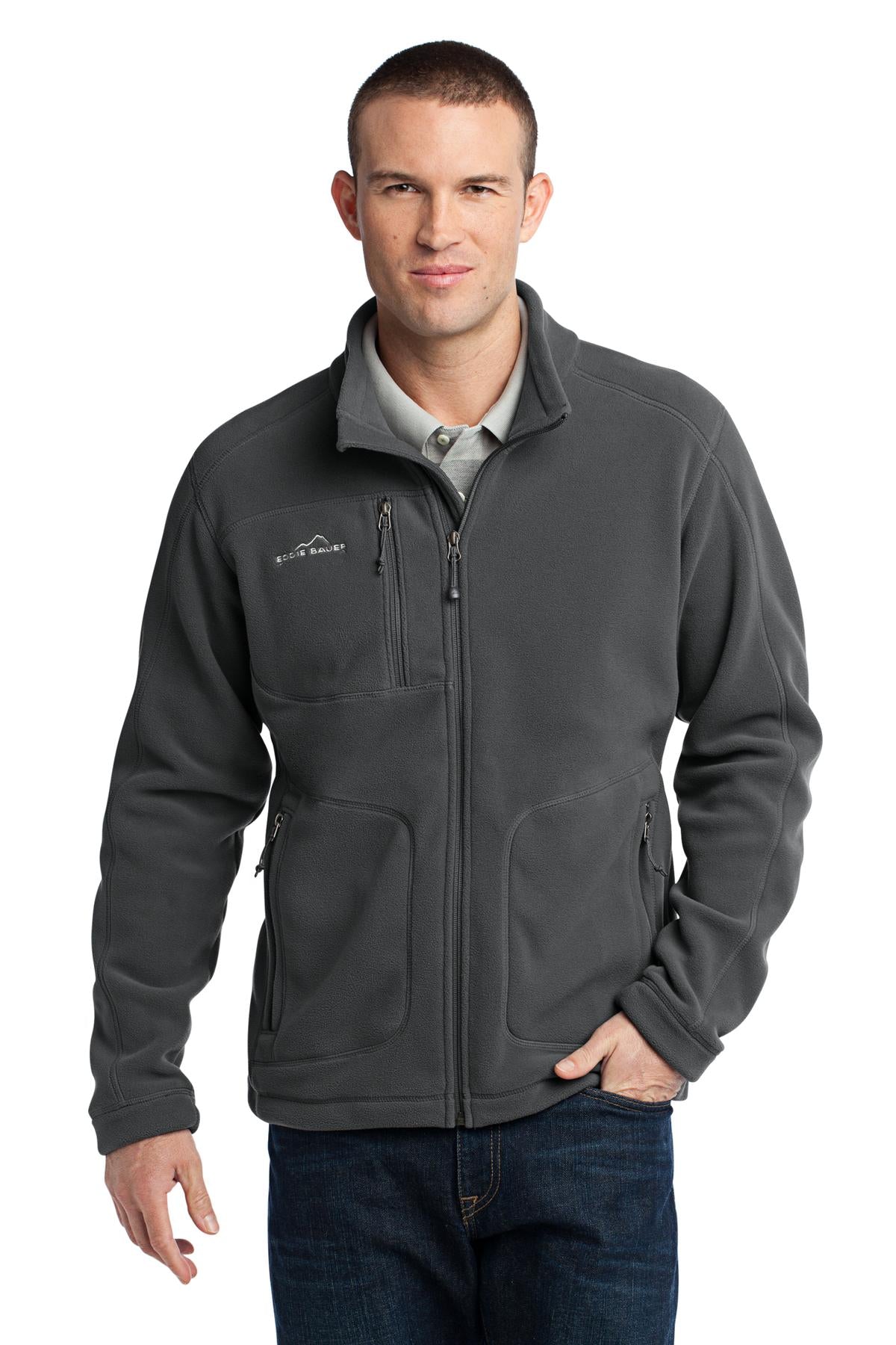 Eddie Bauer Men's   Wind-Resistant Full-Zip Fleece Jacket