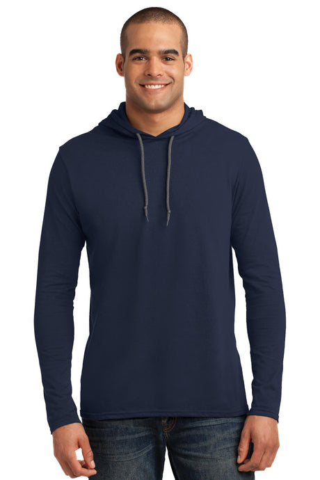 Gildan Men's   100% Ring Spun Cotton Long Sleeve Hooded T-Shirt