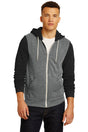 Alternative Apparel Men's Colorblock Rocky Eco  -Fleece Zip Hoodie