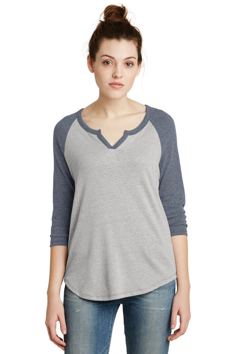 Alternative Apparel Women's Outfield 3/4-Sleeve Vintage 50/50 Tee