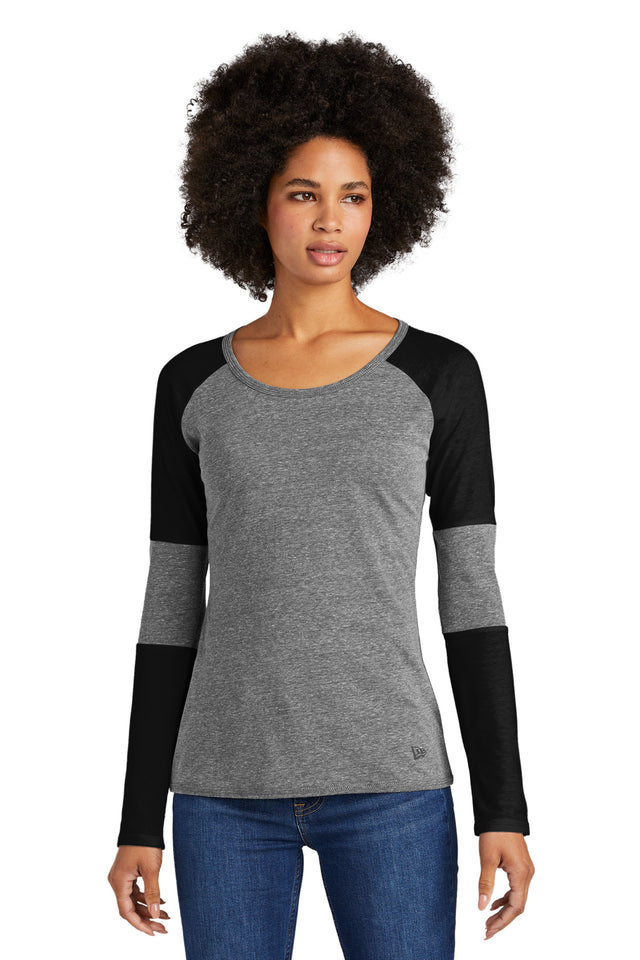 New Era Women's    Tri-Blend Performance Baseball Tee