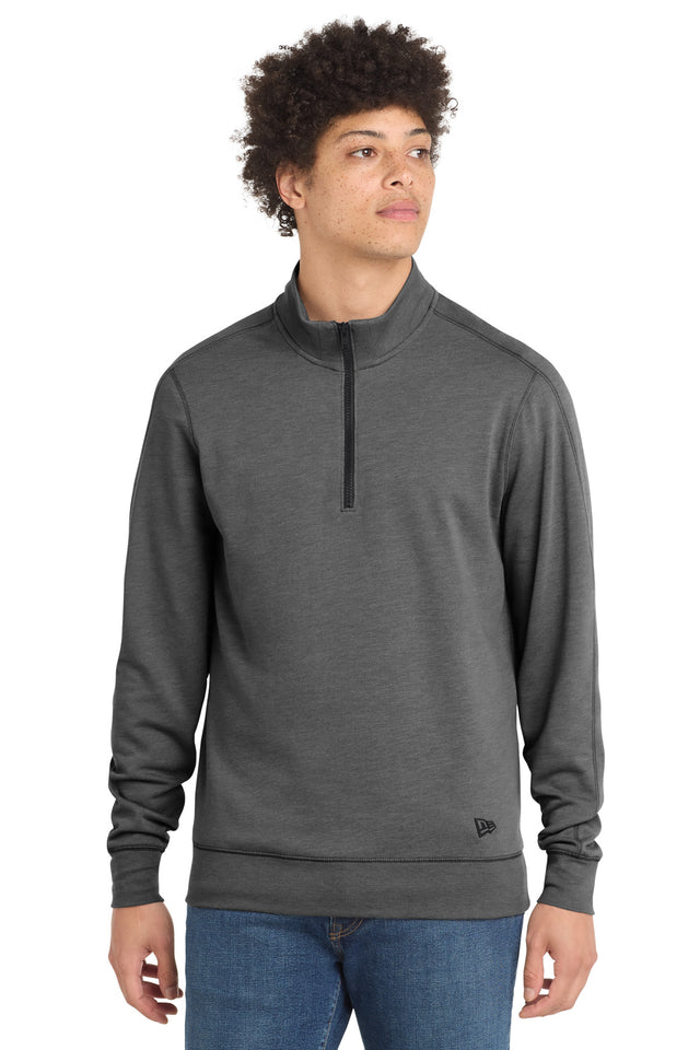 New Era Men's    Tri-Blend Fleece 1/4-Zip Pullover