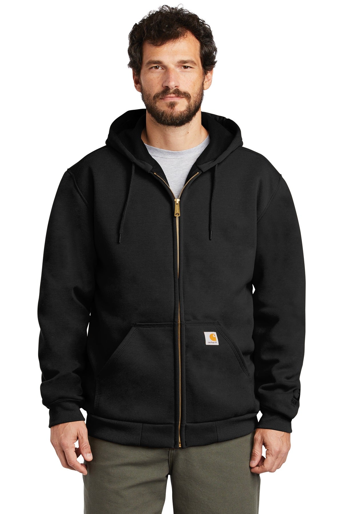 Carhartt Men's    Rain Defender    Rutland Thermal-Lined Hooded Zip-Front Sweatshirt