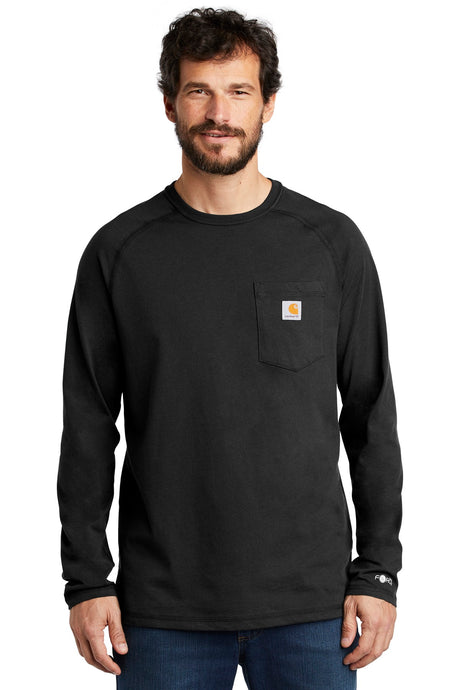 Carhartt Men's Force    Cotton Delmont Long Sleeve T-Shirt