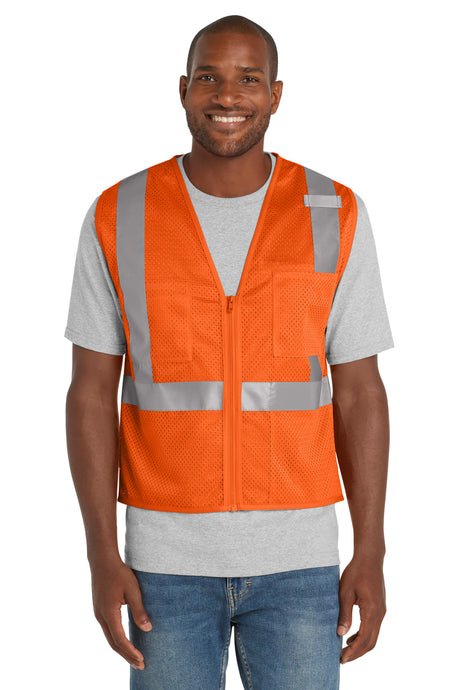 CornerStone Men's    ANSI 107 Class 2 Mesh Zippered Vest