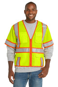 CornerStone Men's    ANSI 107 Class 3 Surveyor Mesh Zippered Two-Tone Short Sleeve Vest