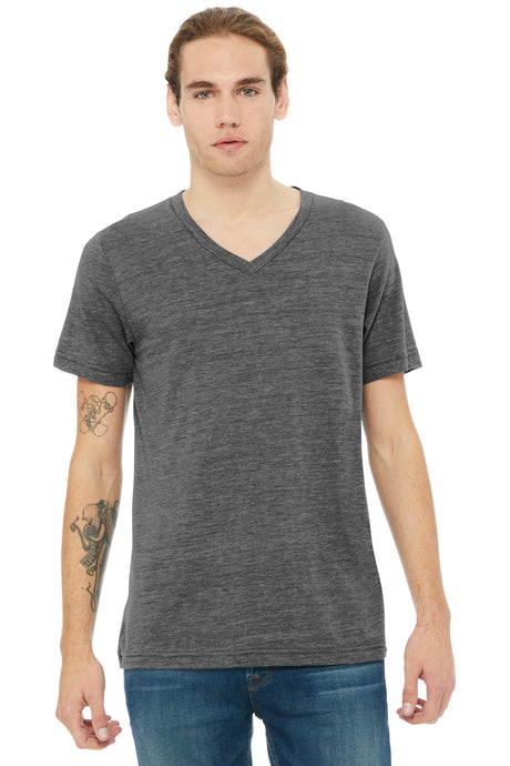 Bella + Canvas Men's   Textured Jersey V-Neck Tee BC3655