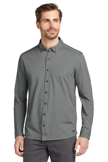 OGIO Men's     Code Stretch Long Sleeve Button-Up