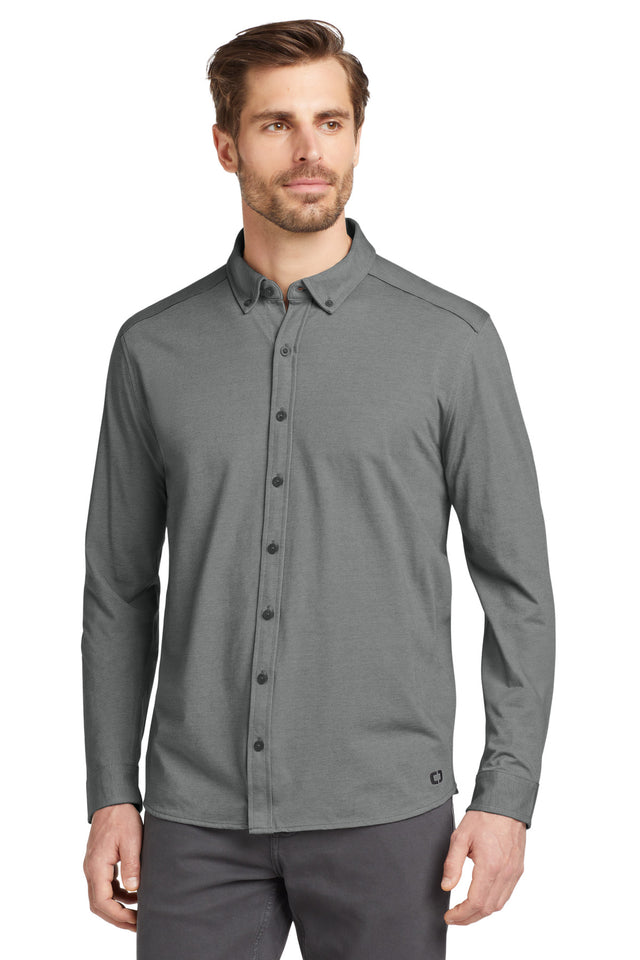 OGIO Men's     Code Stretch Long Sleeve Button-Up