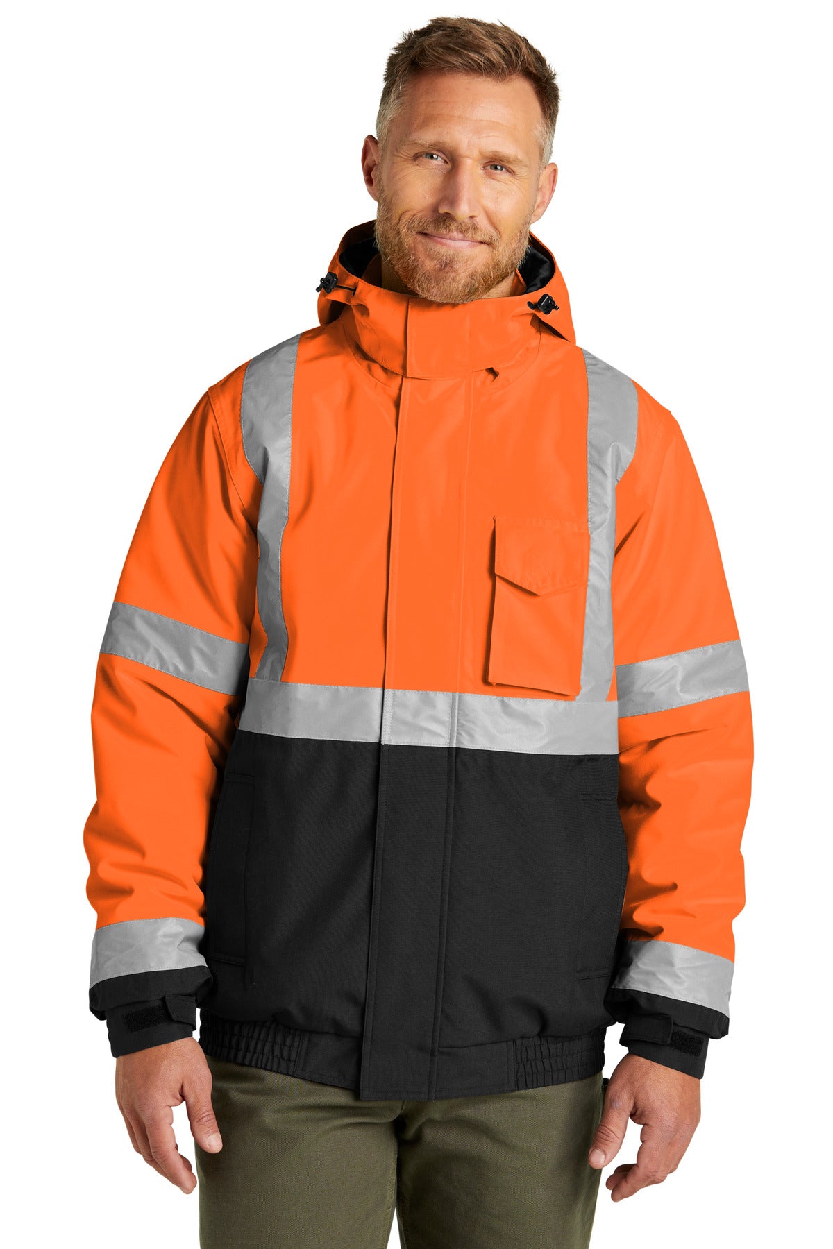 CornerStone Men's   ANSI 107 Class 3 Economy Waterproof Insulated Bomber Jacket CSJ500