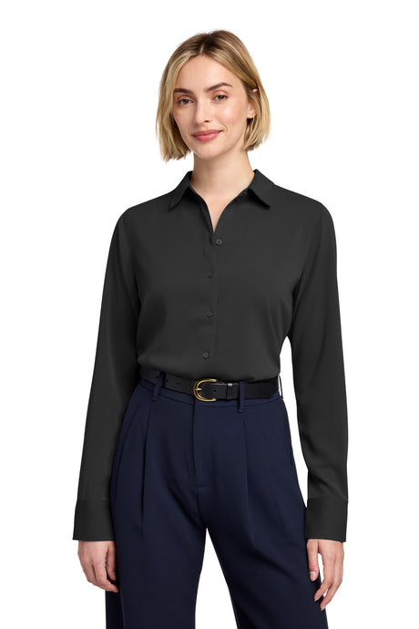 Brooks Brothers Women's   Full-Button Satin Blouse BB18007
