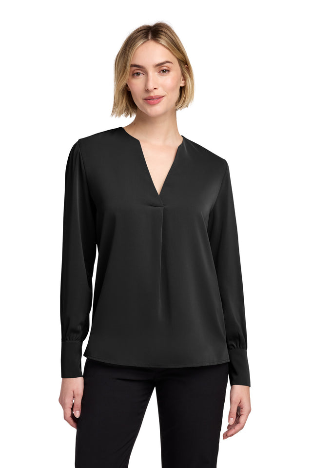 Brooks Brothers Women's   Open-Neck Satin Blouse BB18009