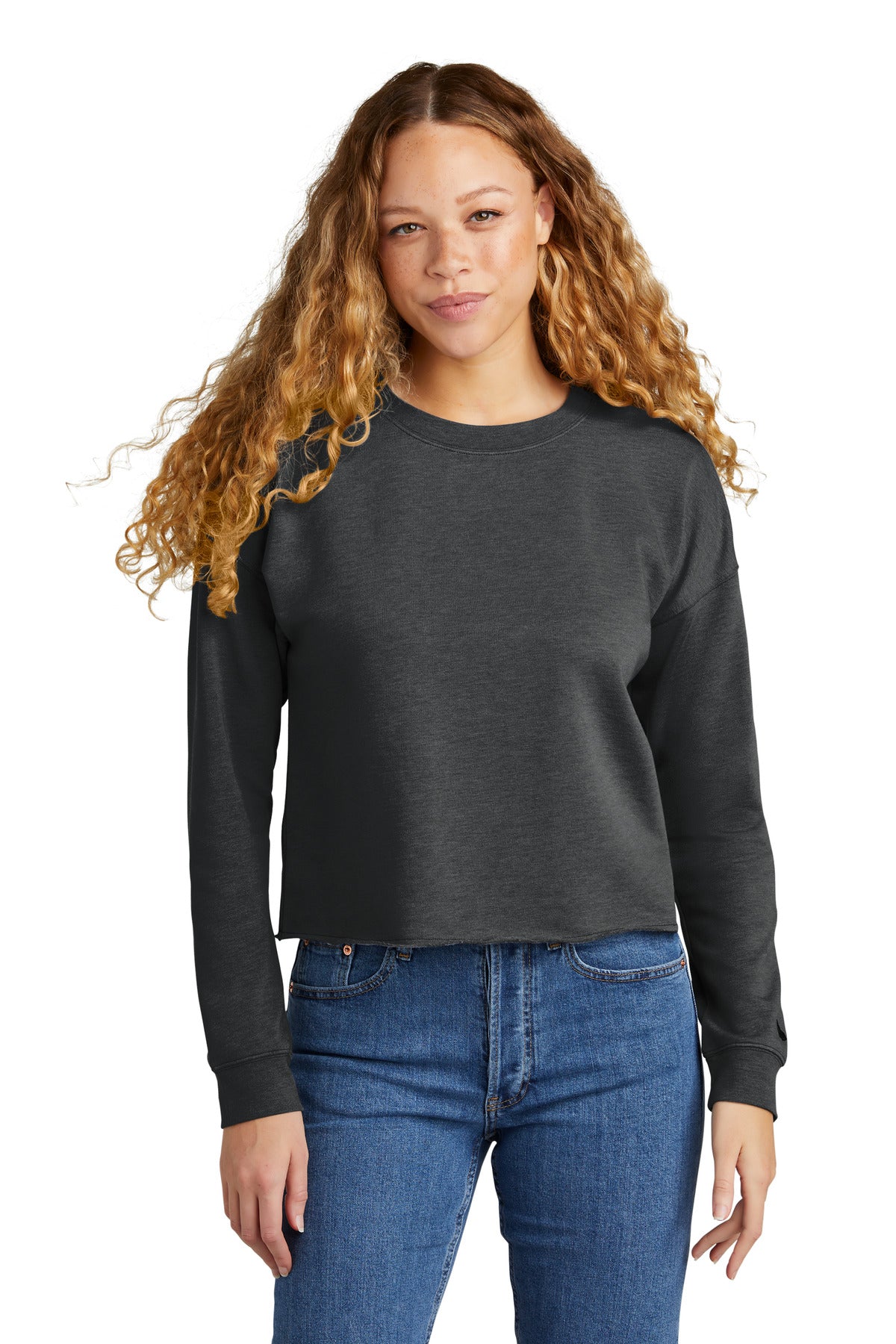 New Era Women's   Tri-Blend Fleece Crop Crew LNEA514