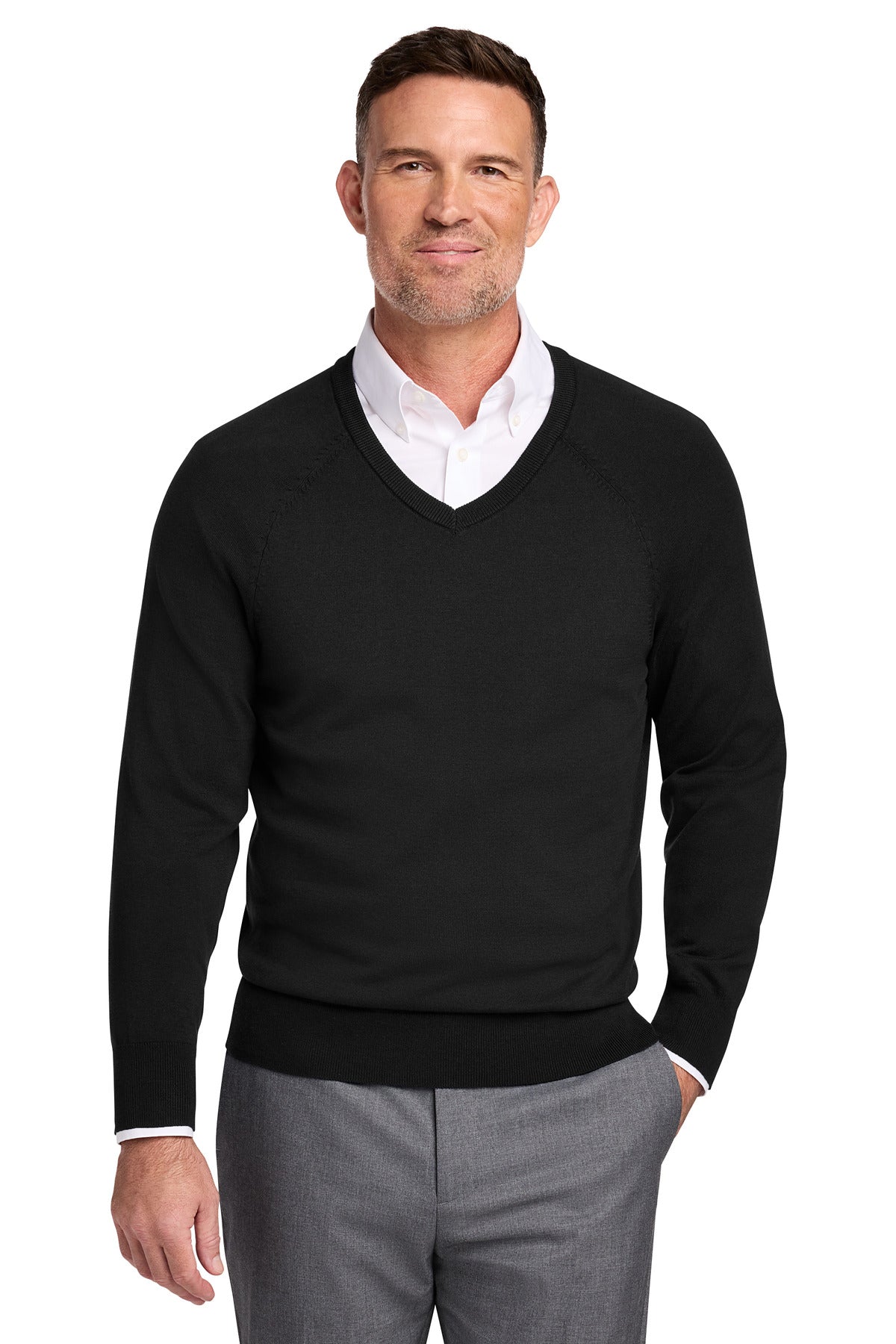 Brooks Brothers Men's   Cotton Stretch V-Neck Sweater BB18400