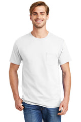 Hanes Men's Authentic 100%  Cotton T-Shirt with Pocket