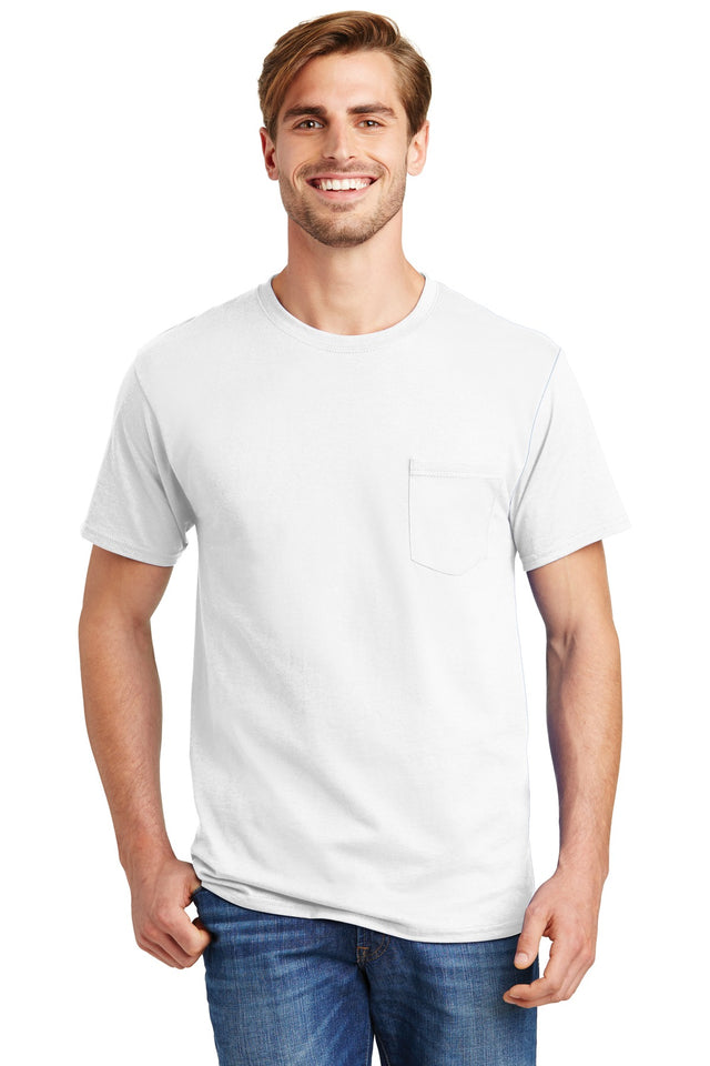 Hanes Men's Authentic 100%  Cotton T-Shirt with Pocket