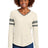 Sport-Tek Women's   Halftime Stripe Long Sleeve V-Neck Tee LST6043