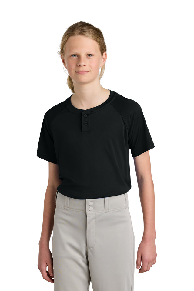 Sport-Tek Youth   PosiCharge   Competitor   2-Button Henley YST359