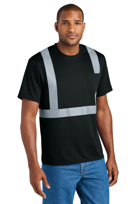 CornerStone Men's   Enhanced Visibility Segmented Tape Tee CS206