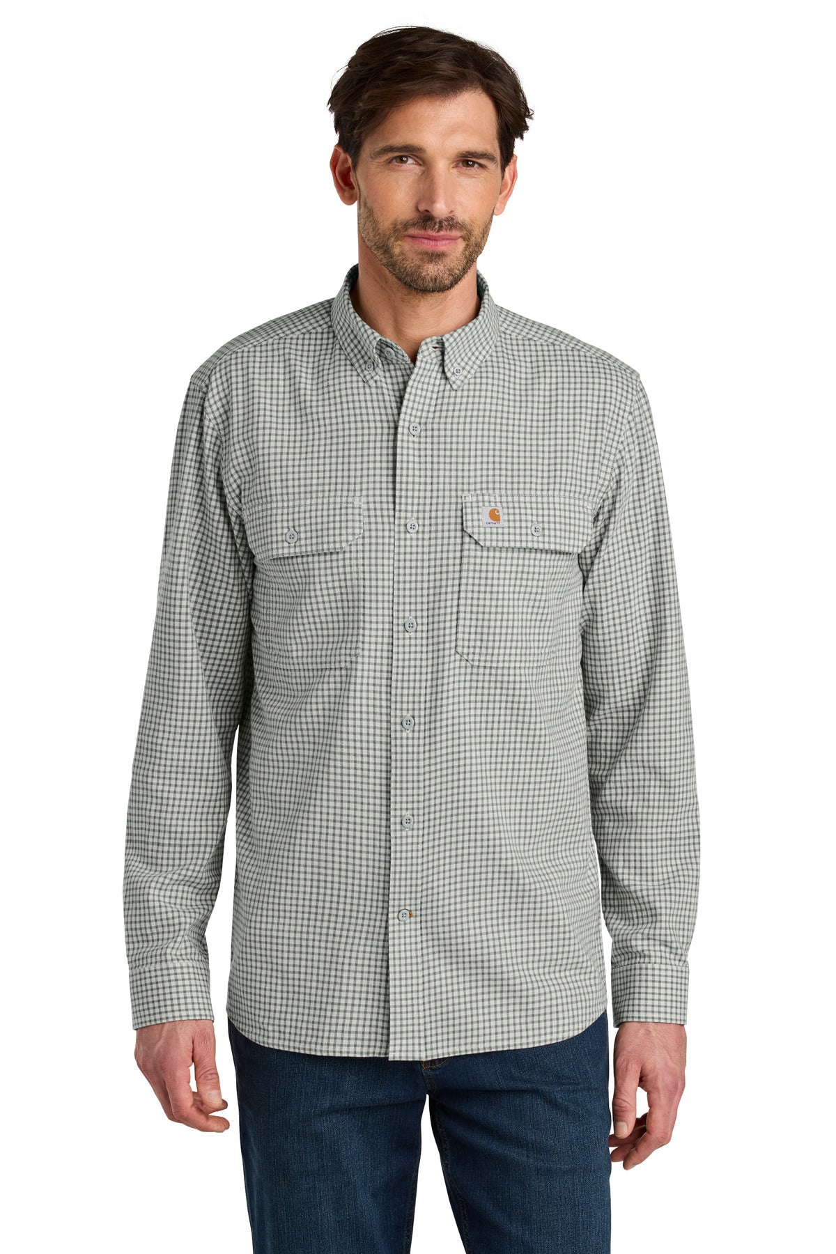 Carhartt Men's   Rugged Flex   Plaid Long Sleeve Shirt CT107109