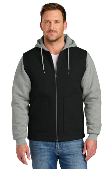 CornerStone Men's   Duck Fleece Full-Zip Hooded Jacket CSJ42