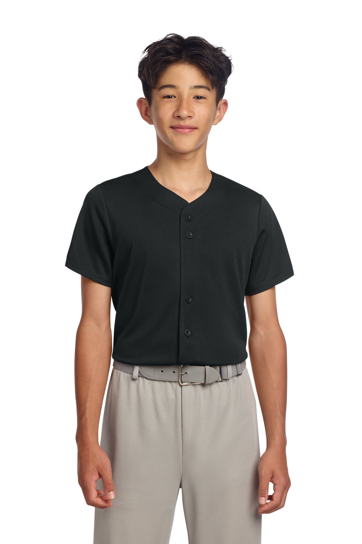 Sport-Tek Youth   PosiCharge   Tough Mesh Full-Button Jersey YST220