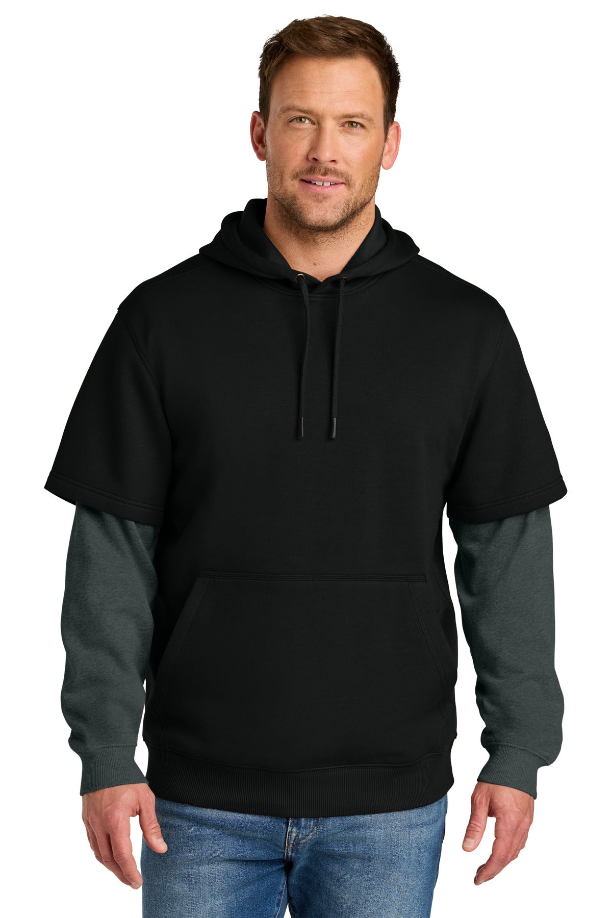 CornerStone Men's   Tough Fleece Layered Hoodie CSF632