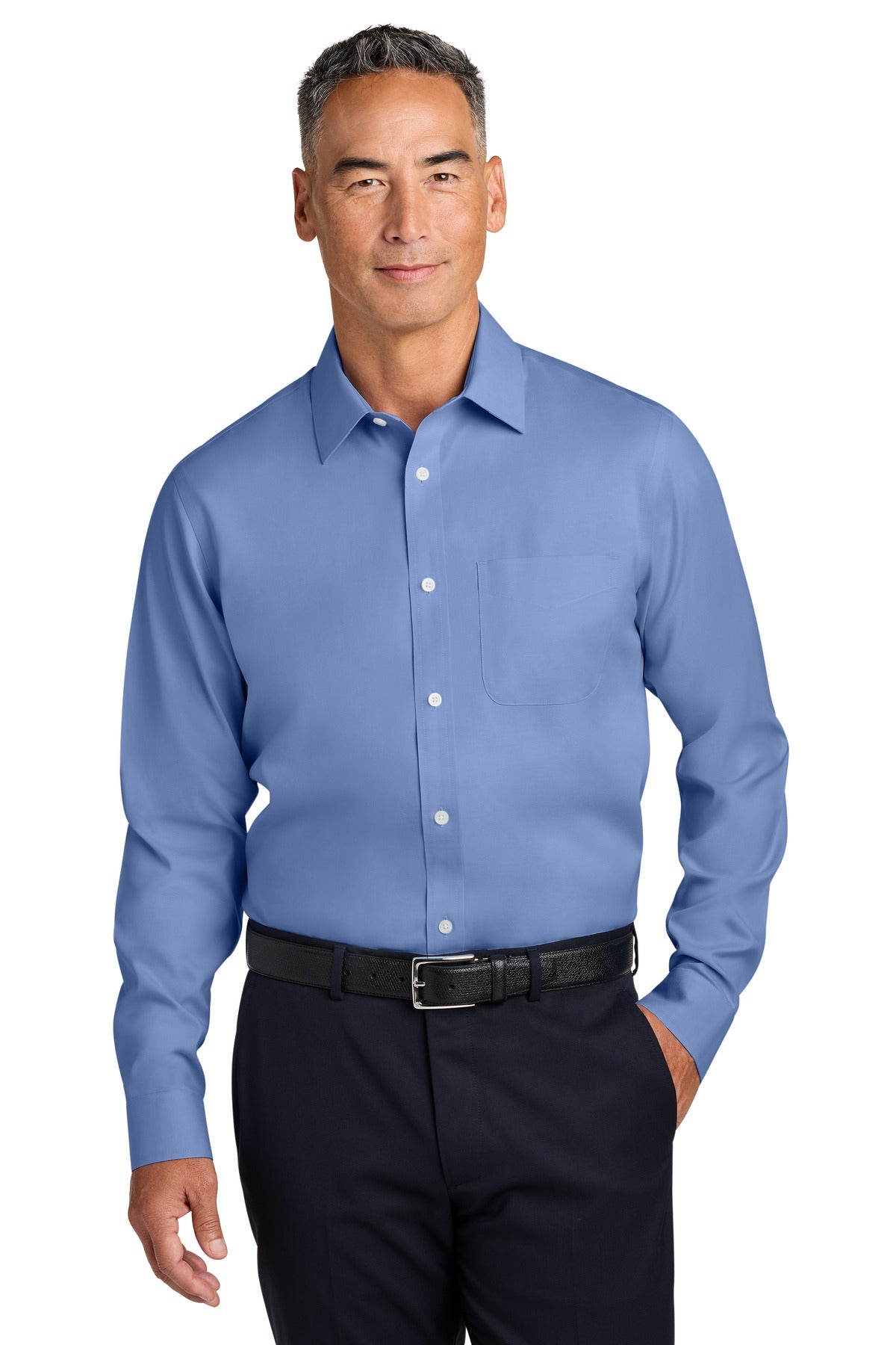 Brooks Brothers Men's   Wrinkle-Free Stretch Pinpoint Spread Collar Shirt BB18012