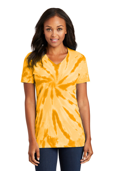 Port & Co Women's   Tie-Dye V-Neck Tee
