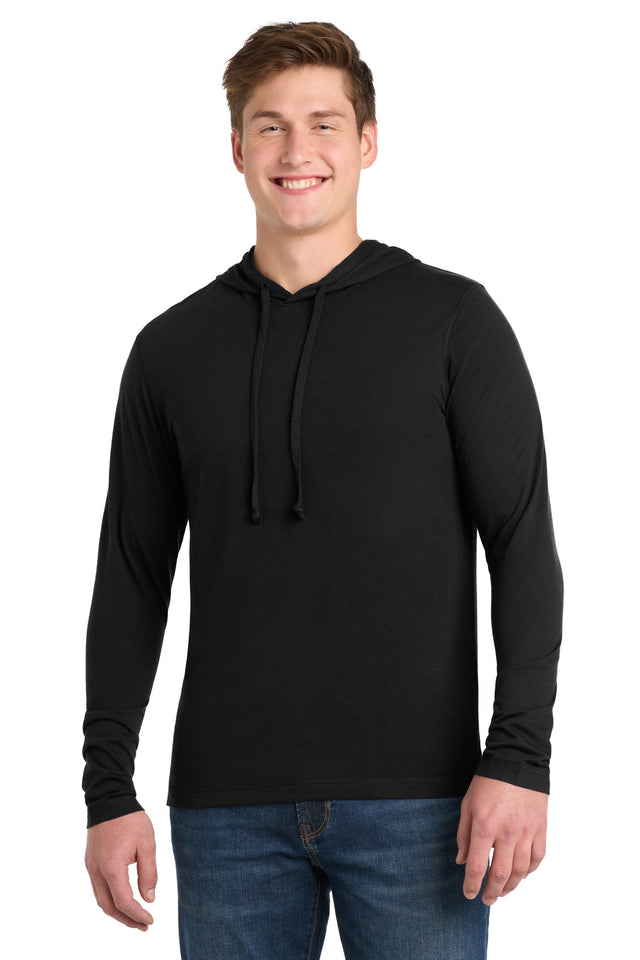 Sport-Tek Men's    PosiCharge    Tri-Blend Wicking Long Sleeve Hoodie ST406