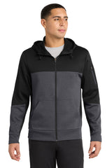 Sport-Tek Men's   Tech Fleece Colorblock Full-Zip Hooded Jacket