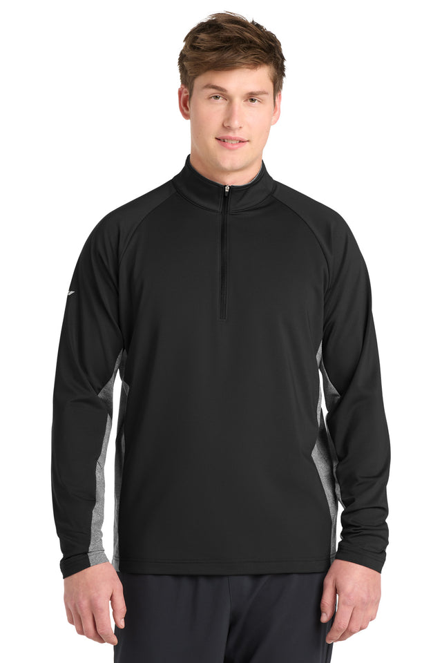 Sport-Tek Men's   Sport-Wick   Stretch Contrast 1/4-Zip Pullover